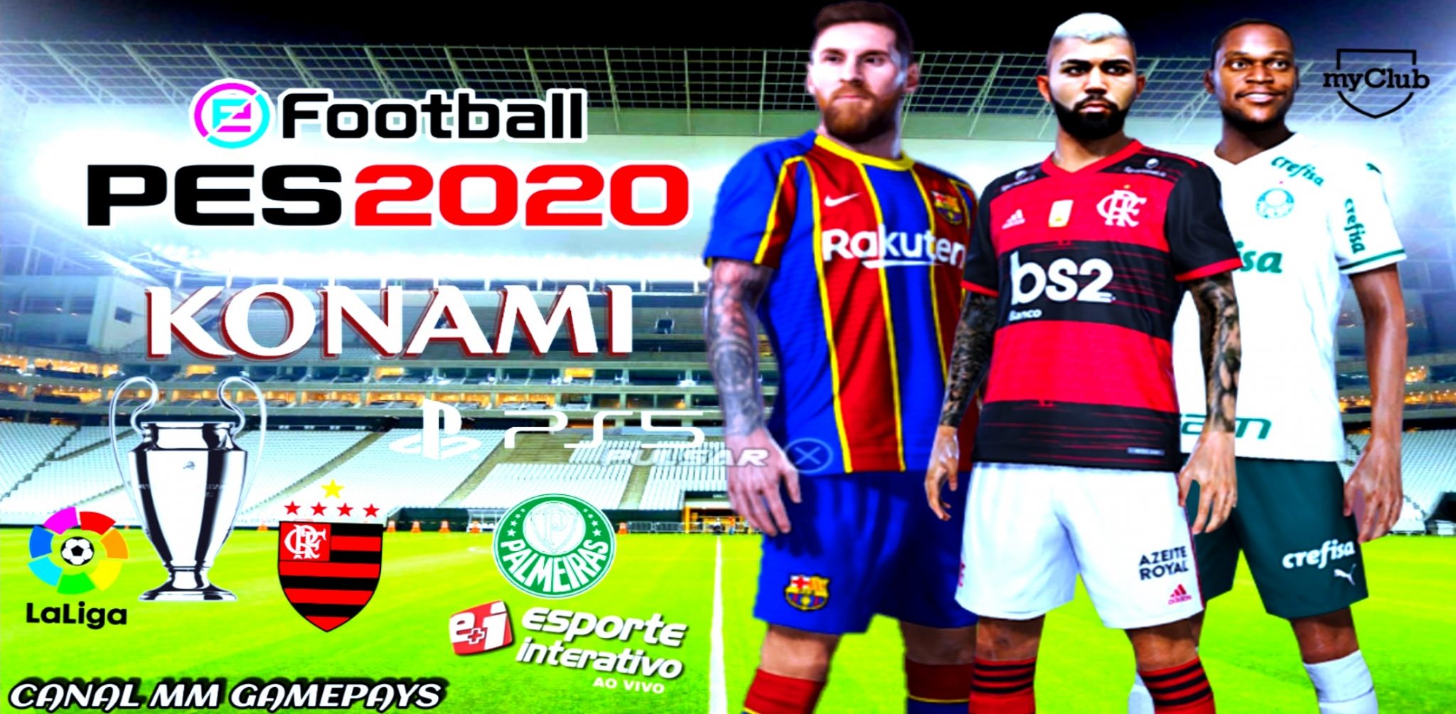 NOVO PES 2020 PARA CELULAR ANDROID/PPSSPP COM CÂMERA DE