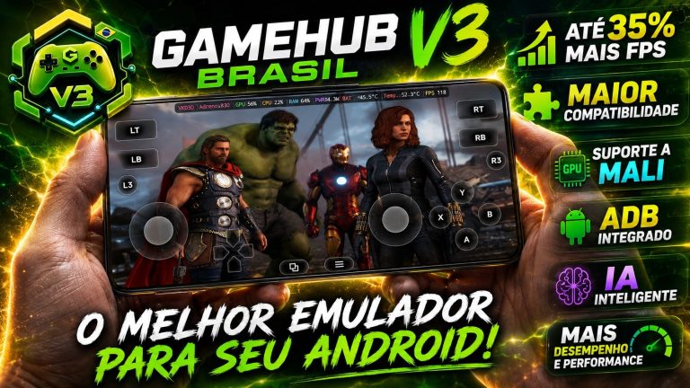 ⚡ GAMEHUB BRASIL V3: ATÉ 35% MAIS FPS? VEJA AS NOVIDADES E OTIMIZAÇÕES DA NOVA VERSÃO
