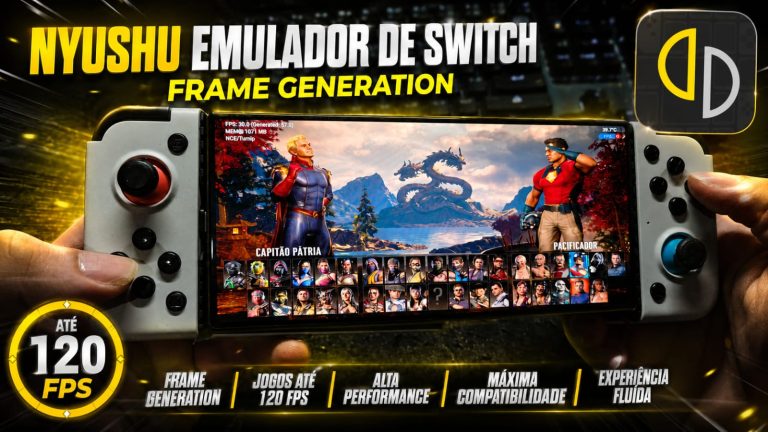 🔥 NOVO NYUSHU! EMULADOR DE NINTENDO SWITCH AGORA COM GERAÇÃO DE QUADROS NO ANDROID!