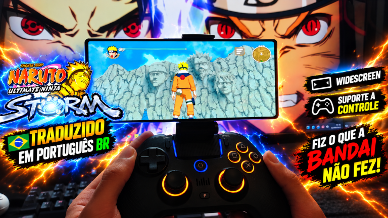 FINALMENTE O NARUTO STORM MOBILE FICOU PERFEITO! TRADUÇÃO EM PORTUGUÊS/BR, WIDESCREEN E SUPORTE A CONTROLE